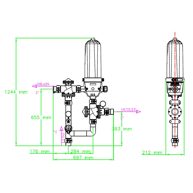 Система фильтрации Haiao HF-A2-1-2 130 мкм