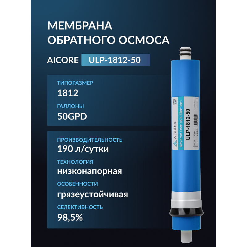 Мембрана обратного осмоса AICORE ULP-1812-50