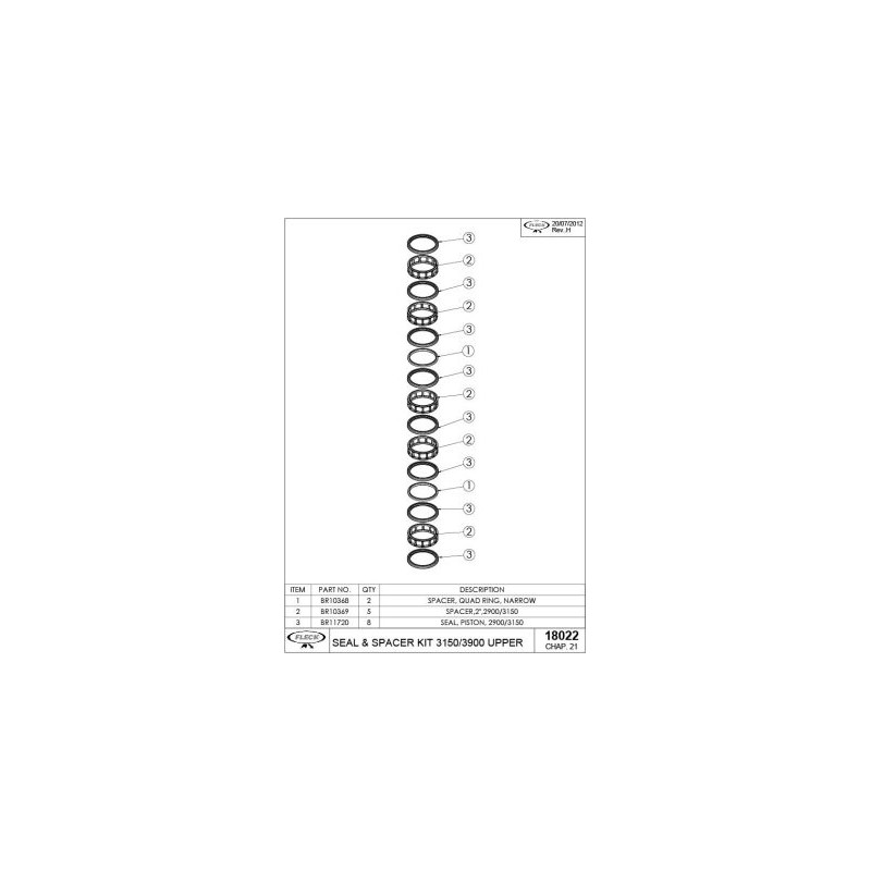 18022 Seal&SpacerKit3150