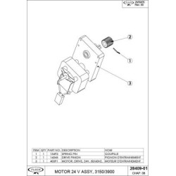28409-01 Drive Motor assy 3150/3900 24V