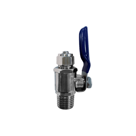 Врезка - запорный клапан 157-4 Brass ball valve - 1/4" tube O.D. use