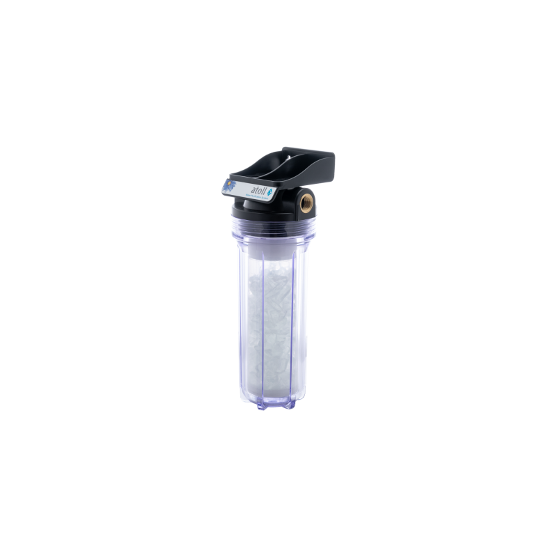 Корпус фильтра атолл Патриот SL10-3/4 прозрачный с картриджем PCCT (полифосфат)