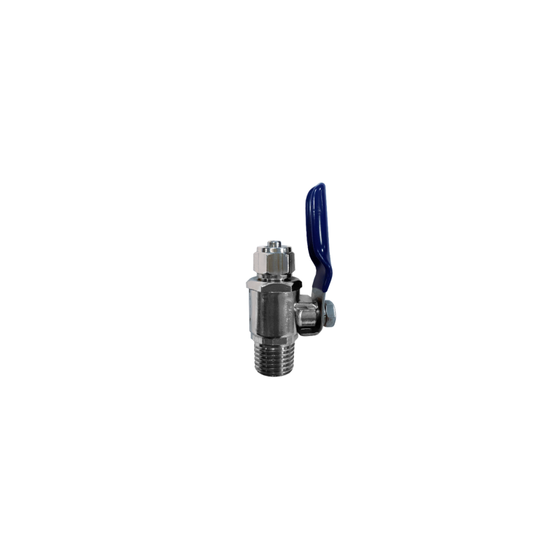 Врезка - запорный клапан 157-4 Brass ball valve - 1/4" tube O.D. use