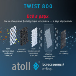 Прямоточная система обратного осмоса atoll TWIST 800 (A-5800p) 