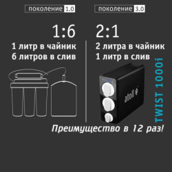 Atoll TWIST 1000i — прямоточный обратный осмос купить