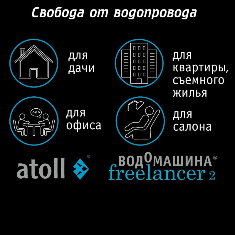 Водомашина atoll Freelancer 2 White (осмос+нагрев)