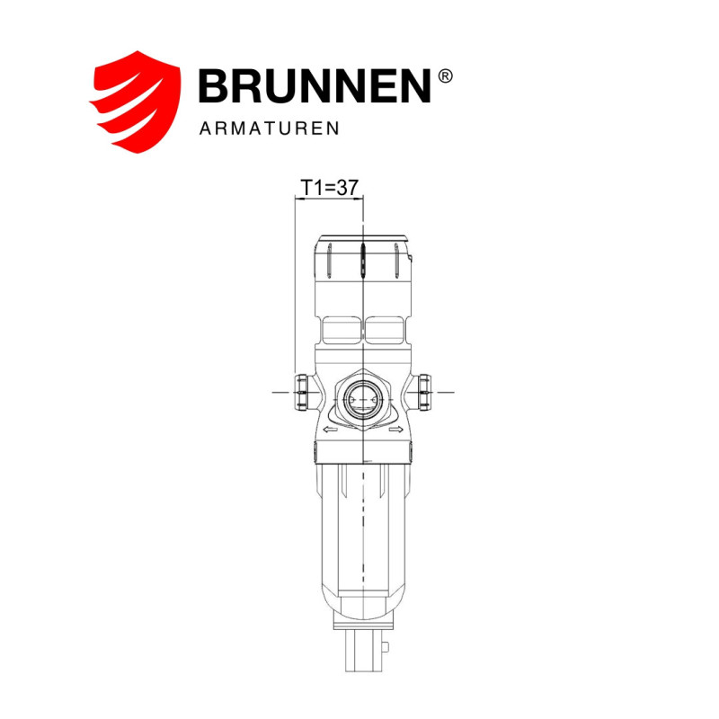 Сетчатый фильтр с редуктором давления Brunnen FD07-1/2H